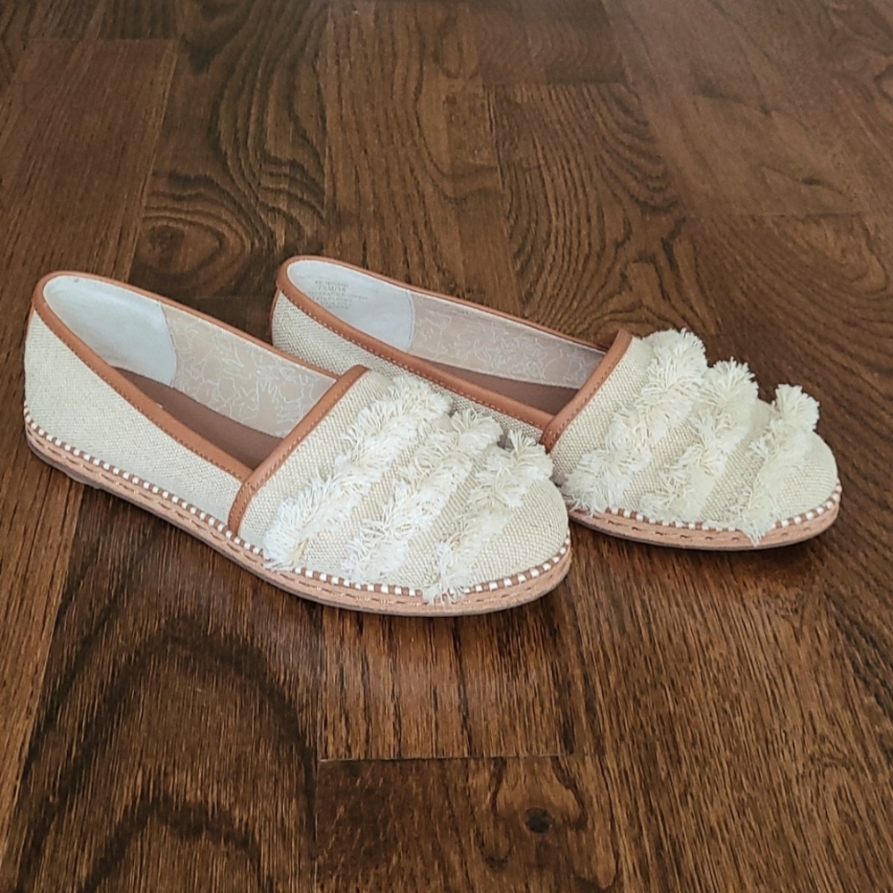 ED Ellen DeGeneres Women's Nolana Flats, Natural Spinner Woven, US 7.5 M